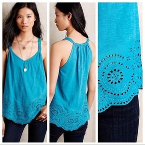 NWT Meadow Rue Knotted Lace Eyelet Tank  XS
